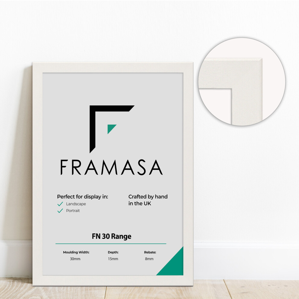 Framasa (, 120X80 Cm) The Photo Factory Frame | Wooden Photo & Art Frames White