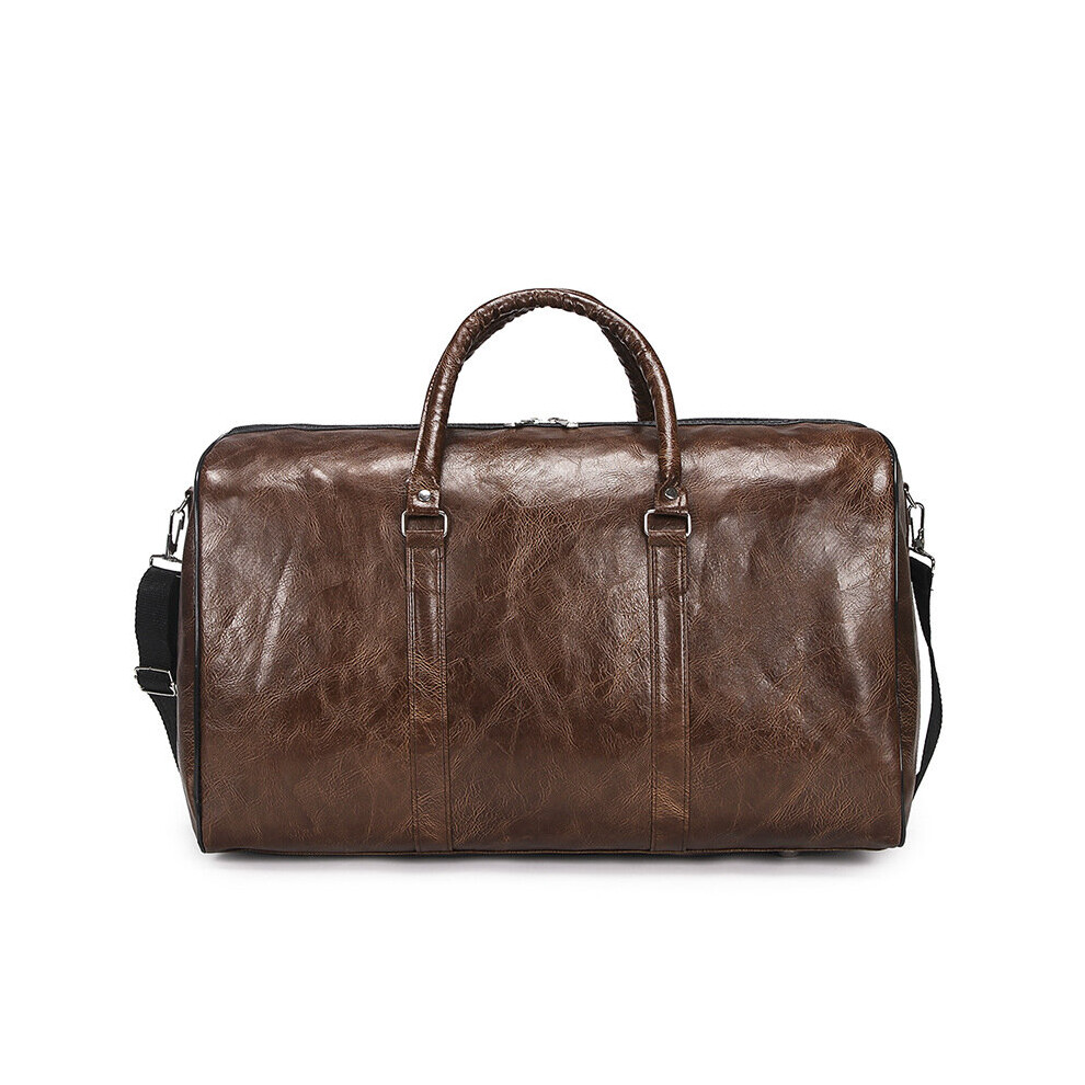 Large Capacity Short-Distance Travel Bag Women Soft PU Leather Travel Bag Duffel Bag Casual Men Sports Fitness Handbag-image-OPC-PBTNJ99-NEW