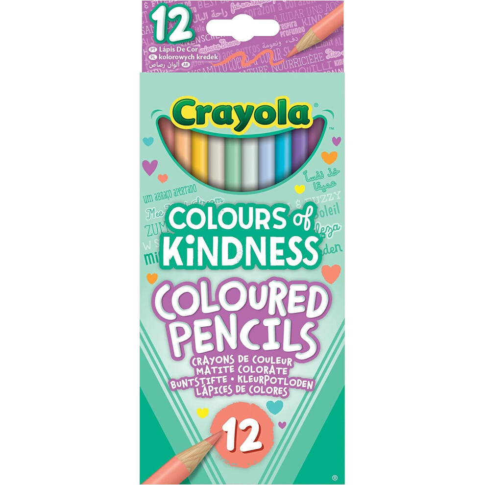 Crayola Colours Of Kindness Pencils - Assorted Colours (Pack Of 12) Multicoloured