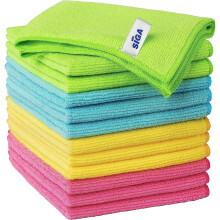 MR.SIGA Microfiber Cleaning Cloth,Pack of 12, Size:32 x 32 cm