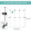 Telescopic Clothes Rail Heavy Duty Adjustable Height Clothes Rack 3