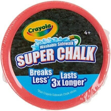 CRAYOLA Washable Outdoor Super Chalk - x1 Assorted Colours For Ages 4+