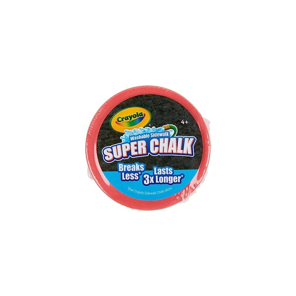 Crayola Washable Outdoor Super Chalk - X1 Assorted Colours For Ages 4+ Multicoloured