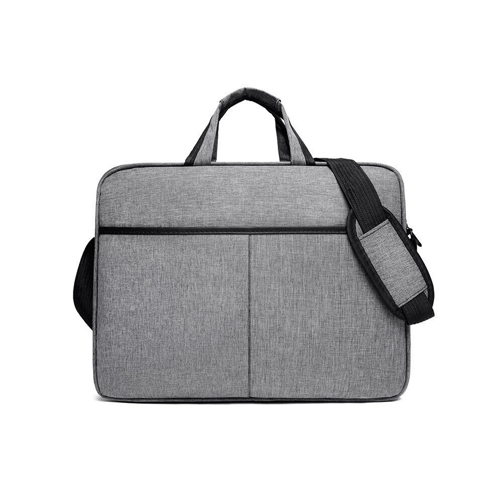 15.6-Inch Portable One Shoulder Business Document Laptop Bag Grey 885662560280