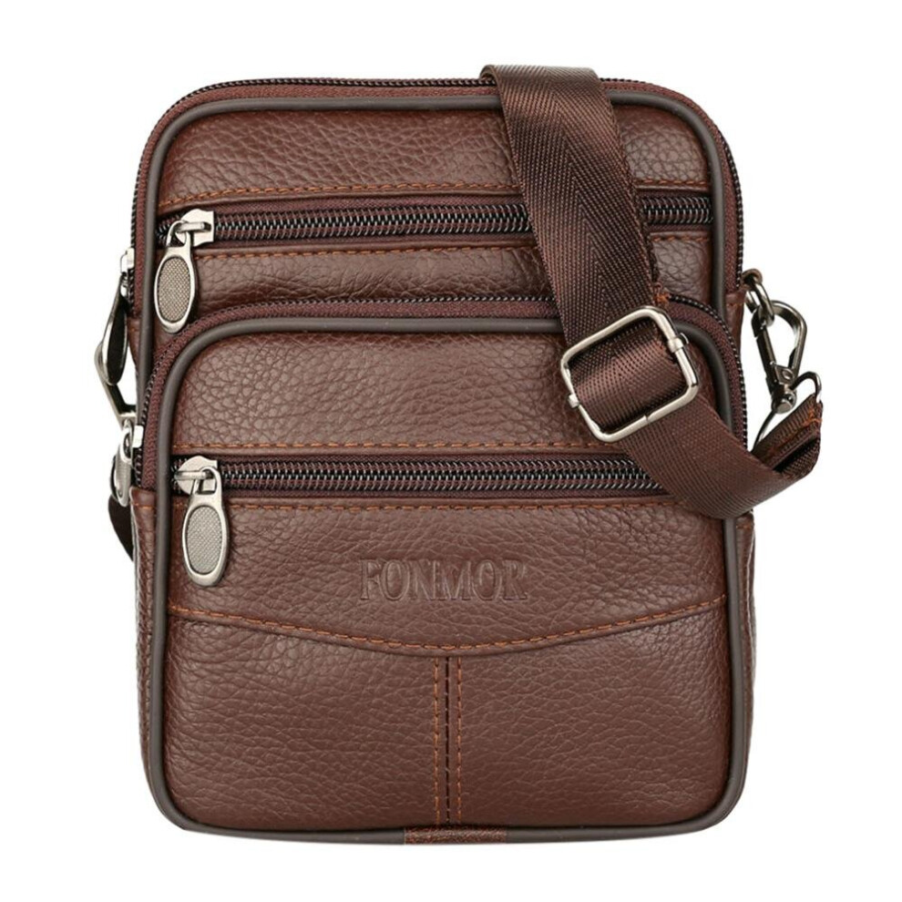 Arrived Leather Wax Cowhide ShoulderMessenger Bag For Men Crossbody Travel Chest Pack Man Handbags Business