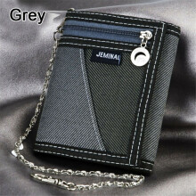 JEMINAL Canvas Trifold Wallet Holder for Men – Durable Sports Cash & Card Wallet in Black Blue Gray Green Khaki