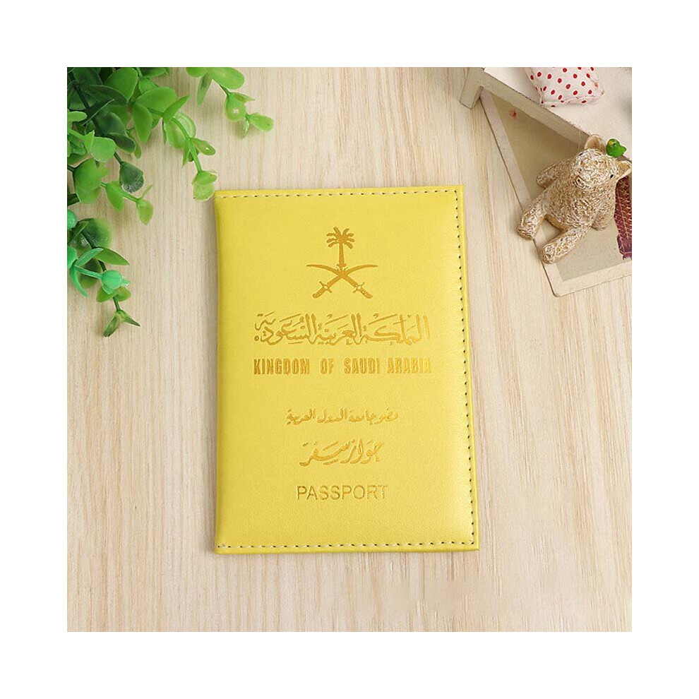 Saudi Arabia Passport Covers Pink Pu Leather Cover for Women men Passport Travel Passport Holder-image-OPC-PBTNPYY-NEW