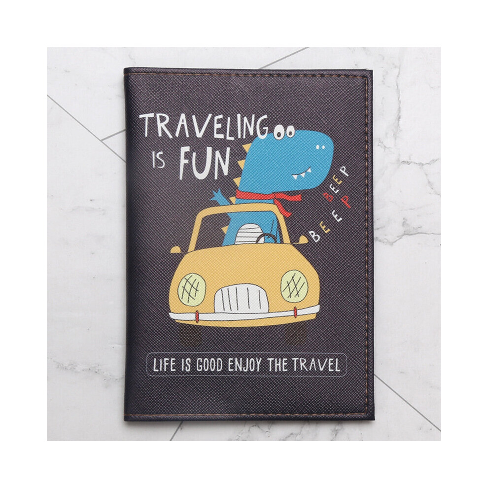 Cartoon Dinosaur Crocodile Passport Book Faux Leather Printed Passport Case Travel Document Storage Bag-image-OPC-PBTNWQJ-NEW