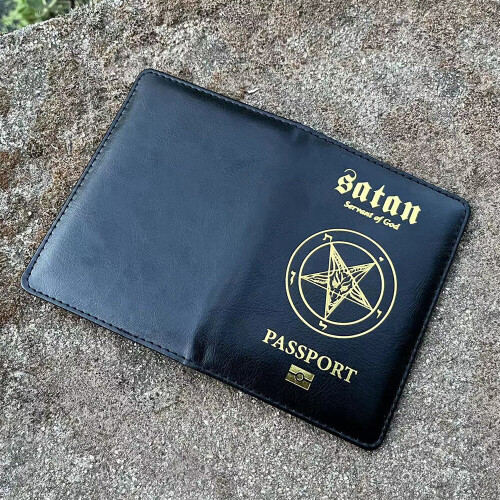 Devil Satan Goat Passport Cover Baphomet Symbol Demon Goat Head