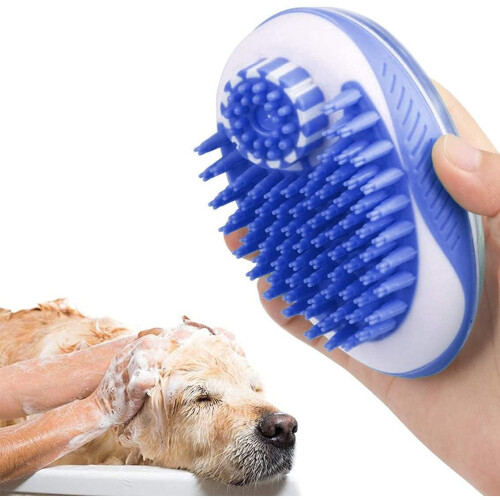 Pet Bath Brush, 2 in 1 Shampoo Dispenser Massage Brush 1