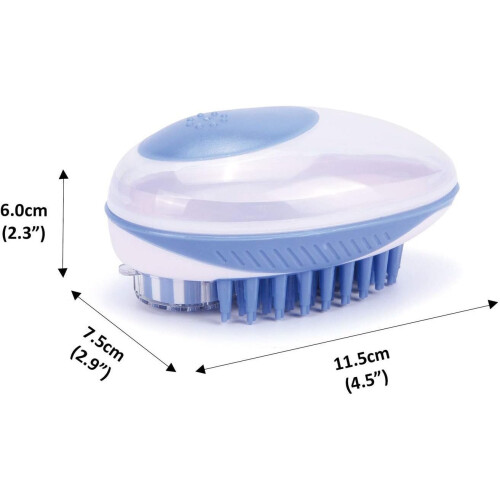 Pet Bath Brush, 2 in 1 Shampoo Dispenser Massage Brush 2