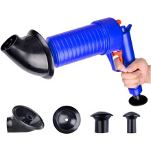 Pressure Pump Cleaner, High Pressure Powerful Manual Sink Plunger Opener Cleaning Pump (Blue)