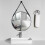 Round Makeup Vanity Mirror Framed Mirror Hanging (Black) 2