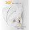 Vanity Mirror 10X Magnification Illuminated, Daylight White LED, Portable Lighted Bathroom Mirror 5