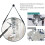 Round Makeup Vanity Mirror Framed Mirror Hanging (Black) 4