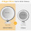 Vanity Mirror 10X Magnification Illuminated, Daylight White LED, Portable Lighted Bathroom Mirror 6