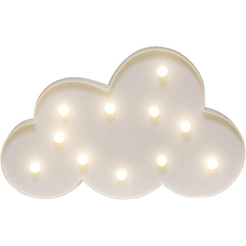 Cloud Shape LED Night Light Battery Operated Sign Decorative Desk Lamp (White) 1
