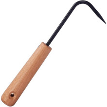 Handle Weeding Garden Weeding Tool Single Claw Hook (Black)