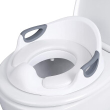 Potty training seat cover with handle and removable padded splash guard