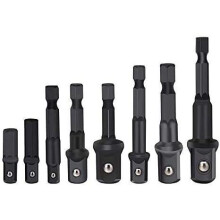 Hex Shank Impact Driver Socket Adapter, 1/4" 3/8" 1/2" Impact Driver Adapter