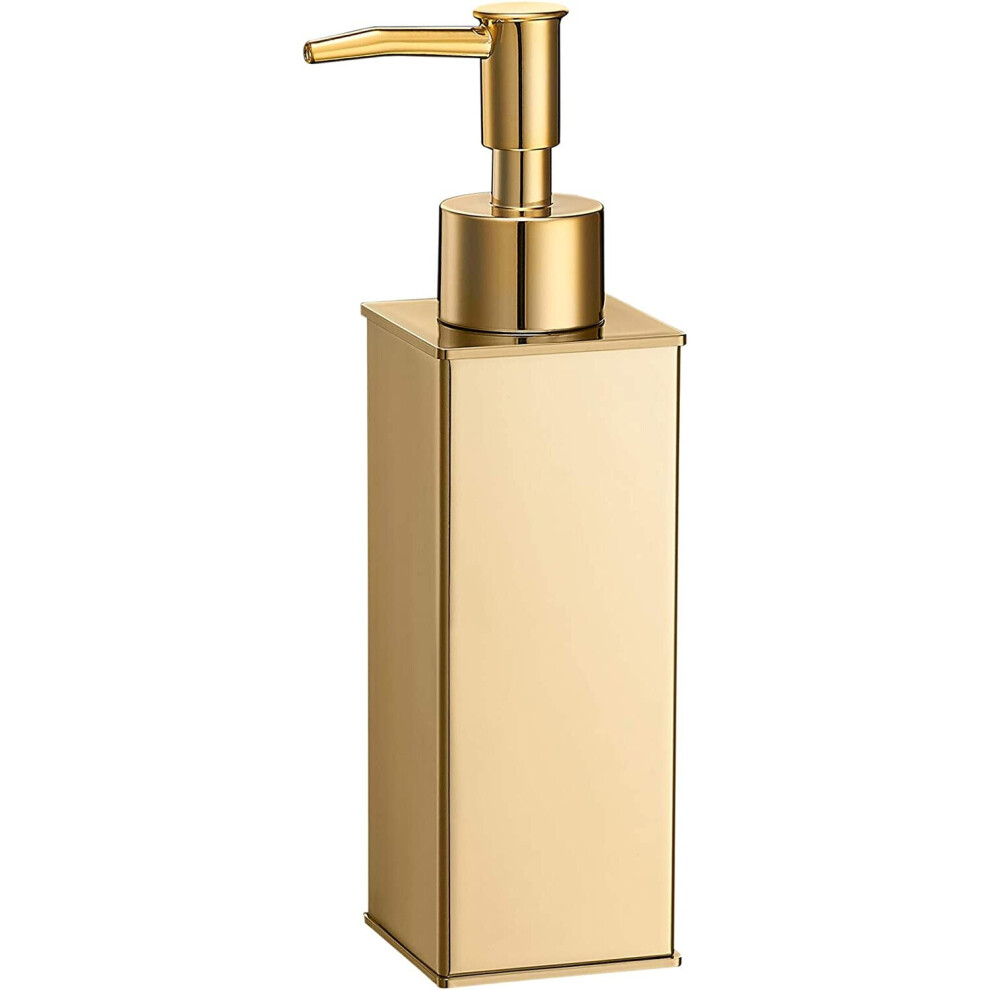 Standing Soap Dispenser Square Lotion Soap Dispenser, Gold