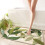 Non-slip bathroom mat, 45 x 65cm Green Leaf Bathroom Mat 5