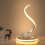 Table Lamp (Silver) Stepless Dimming Bedside Lamp 3-Color Warm Bedside Lamp 5