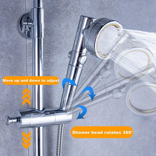 Shower head bracket 20-25mm adjustable with side knob 1