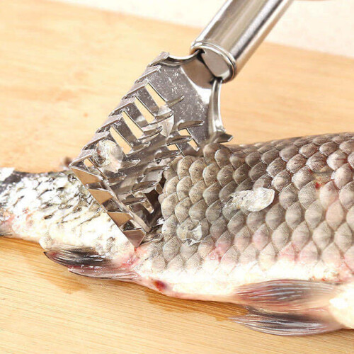 2 Pack Fish Scale Brush Stainless Steel Fish Scale Remover 2
