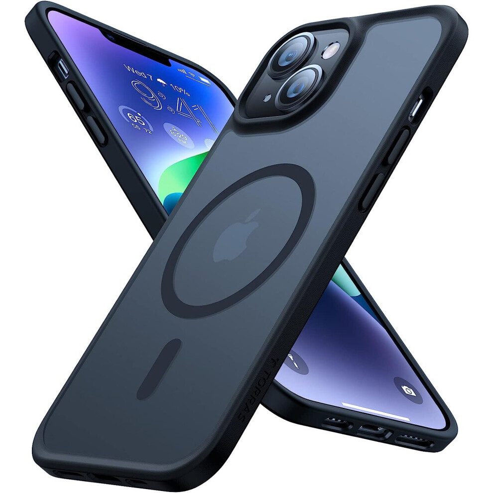 Iphone 14 Shockproof Case Compatible With Magsafe Slim Hard Translucent Matte Black 9365884490820