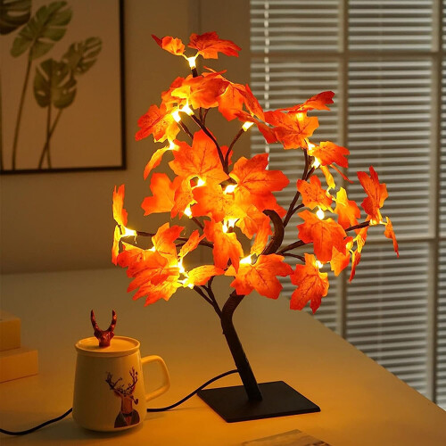 LED Maple Branch Table Lamp USB Interface Power Supply Tree Light Decoration 2