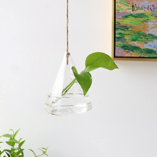 Glass Vase Container Flower Plant Hanging Vase Decor - Type 3 2