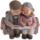 Old Couple Statue Home Garden Decoration - Multicolor 6