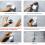 Shower Head Bracket Suction Adjustable Wall Mounted Adhesive Suction Cup Hand Shower 5