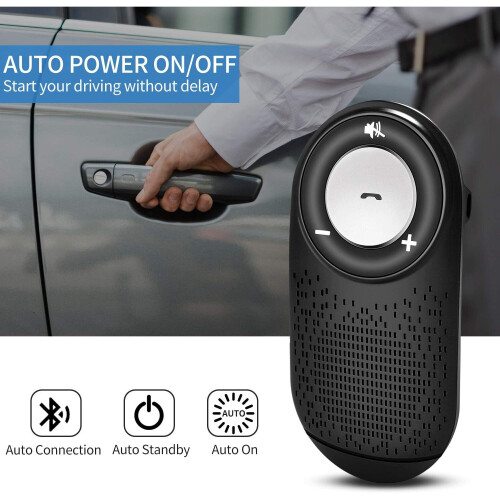 Bluetooth Car Speaker Sun Visor Wireless Hands-Free Call Sun Visor Clip Car Kit 2