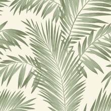 Tropical Palm Tree White Green Wallpaper Leaves Leaf Luxury Weight Arthouse