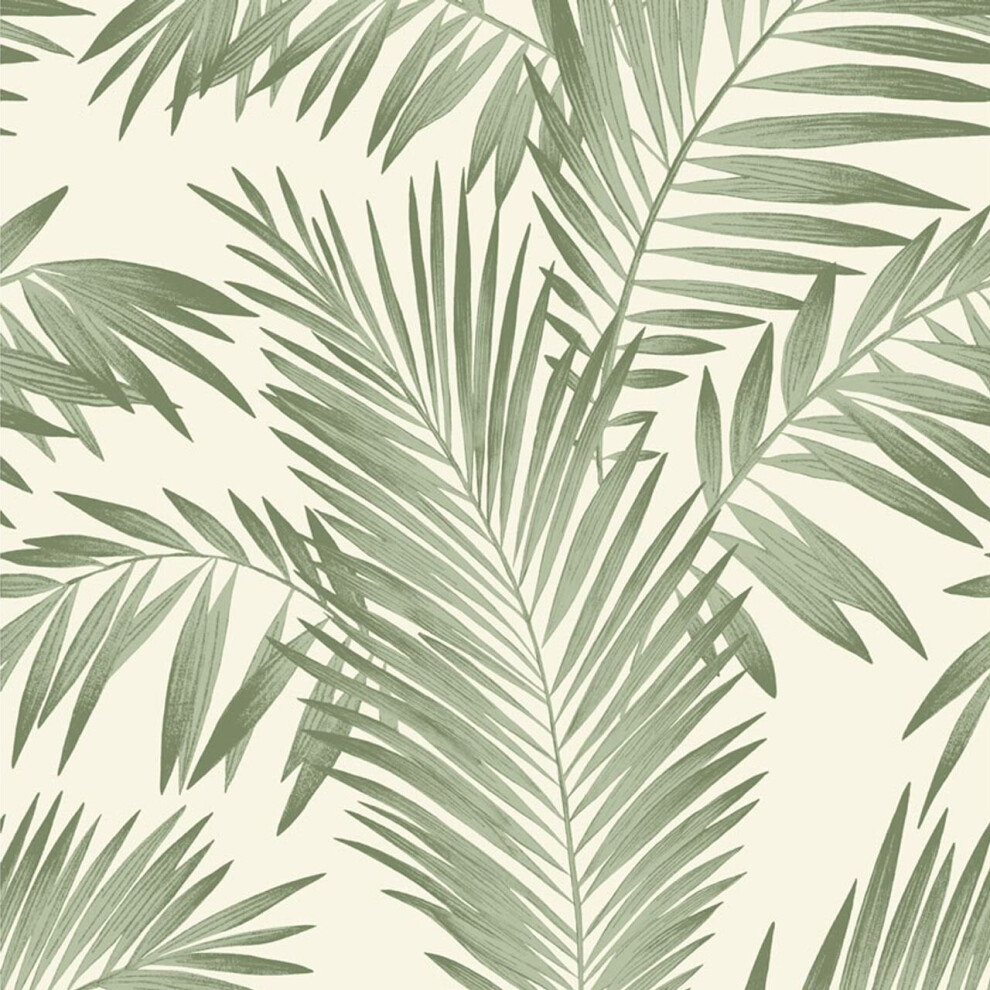 Arthouse Tropical Palm Tree Wallpaper Leaves Leaf Luxury Weight White/Green