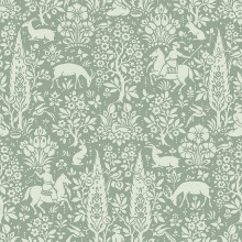 Holden Décor Harlen Woodland Leaf Flower Motif Animal Butterflies Vintage Style Wallpaper 90162