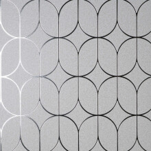 Silver Luxury Foil Geometric Wallpaper Fine Decor Textured Metallic Vinyl