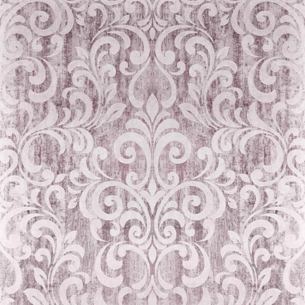 Muriva Mara Damask Rose Gold Wallpaper Foil Textured Heavyweight Vinyl Washable