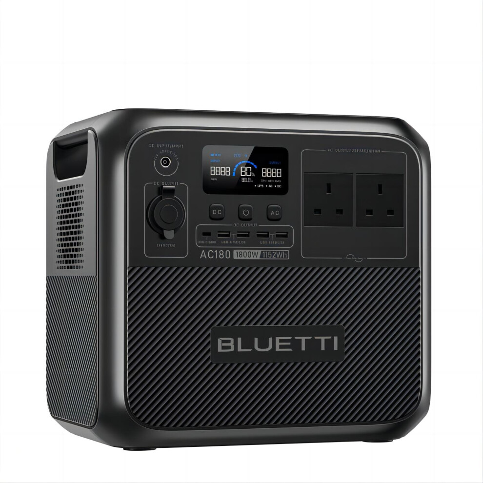 BLUETTI AC180 1800W solar generator,1152Wh LiFePO4 Battery