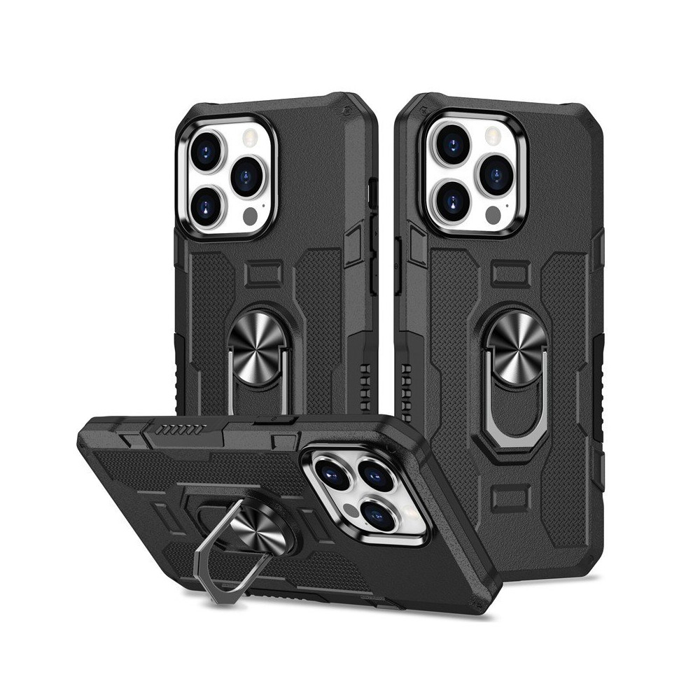 For Samsung S23 Ultra Case With Sliding Camera Cover, Built-In 360Â¡Ã£ Rotation Ring Stand (Black) Black 9365884490905
