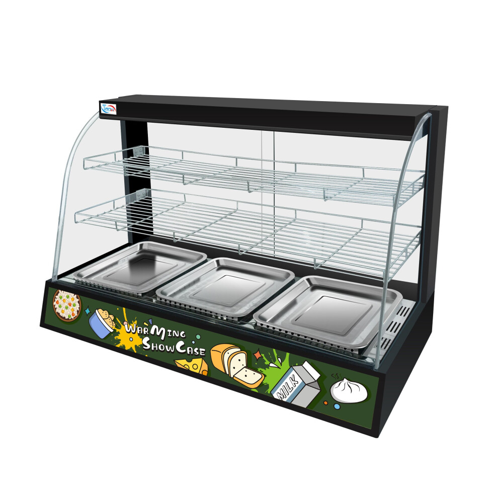 GREEN HOT FOOD CHICKEN WARMER DISPLAY CABINET SHOWCASE