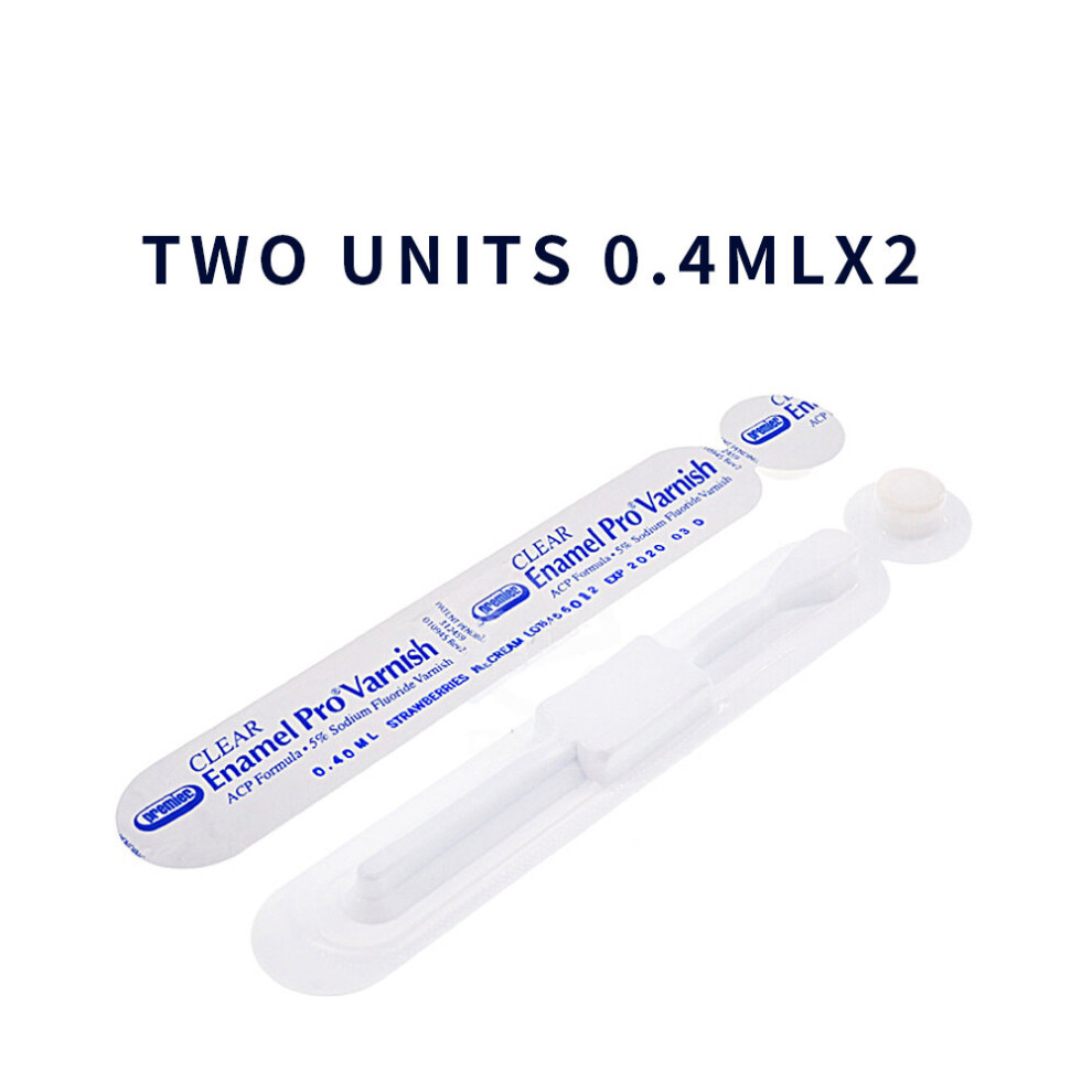 (two units) Dental Fluoride Varnish Gel Sodium Teeth Protection against Cavities Sensitivity