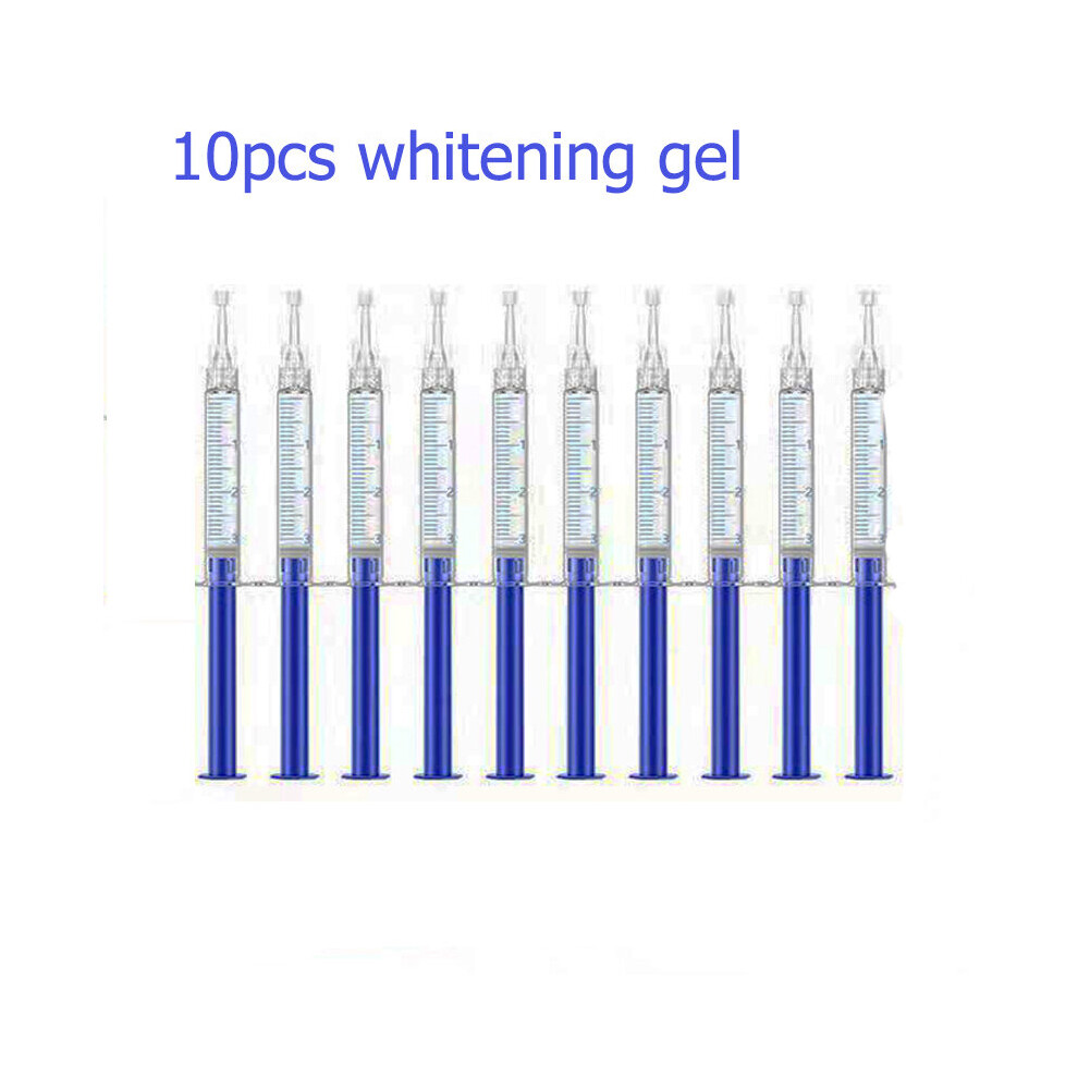 (10pcs whitening gel) Teeth Whitening 44% Peroxide Dental Bleaching System Oral Gel Kit Tooth