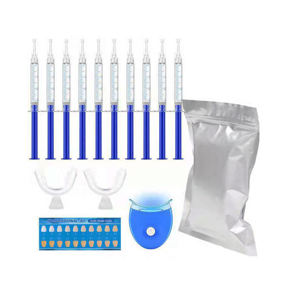 (10 gel Whitening) Teeth Whitening 44% Peroxide Dental Bleaching System Oral Gel Kit Tooth