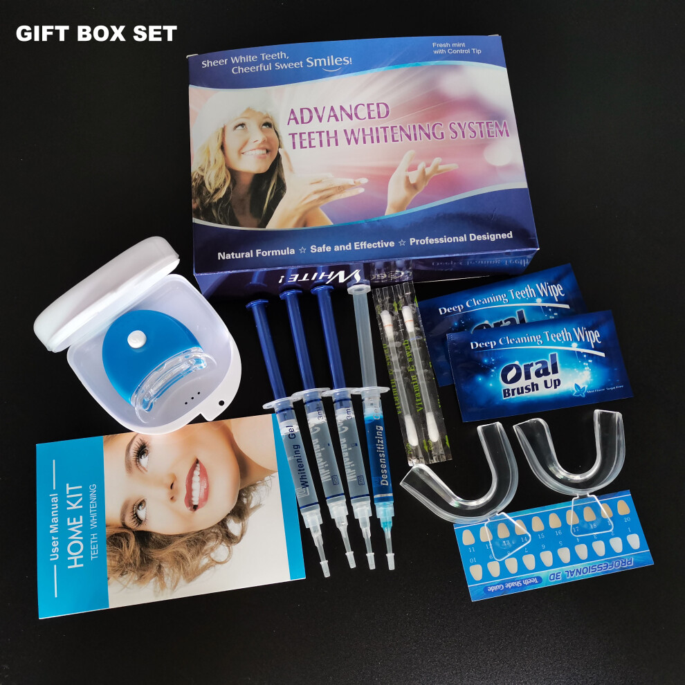 (Whitening set box) Teeth Whitening 44% Peroxide Dental Bleaching System Oral Gel Kit Tooth