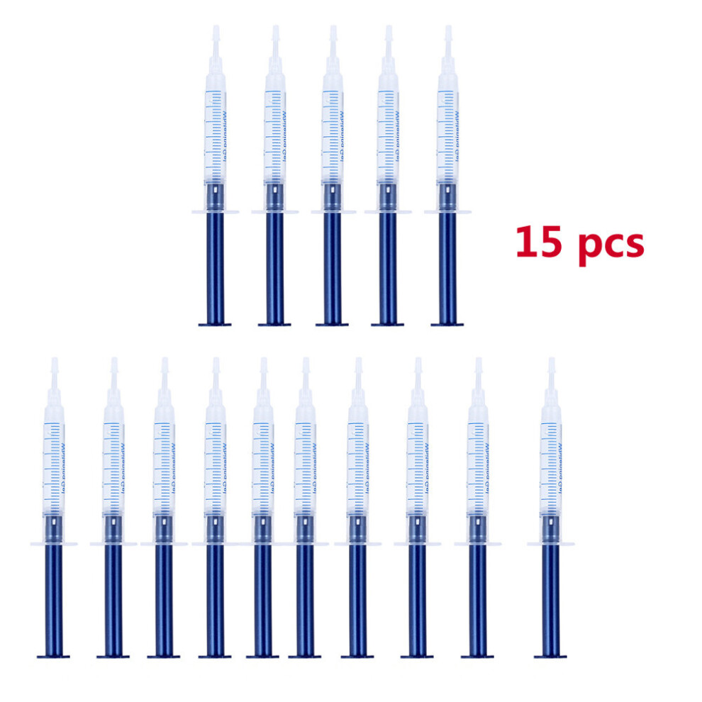 (15 pcs) Teeth Whitening 44% Peroxide Dental Bleaching System Oral Gel Kit Tooth