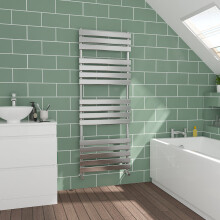 WarmeHaus Flat Panel Chrome Towel Radiator Bathroom Heated Towel Rail 1600x600mm