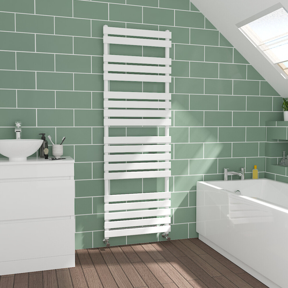 WarmeHaus Flat Panel White Towel Radiator Bathroom Heated Towel Rail 1800x600mm